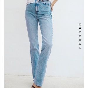 NWT Zara slim flared high rise jeans with slits
